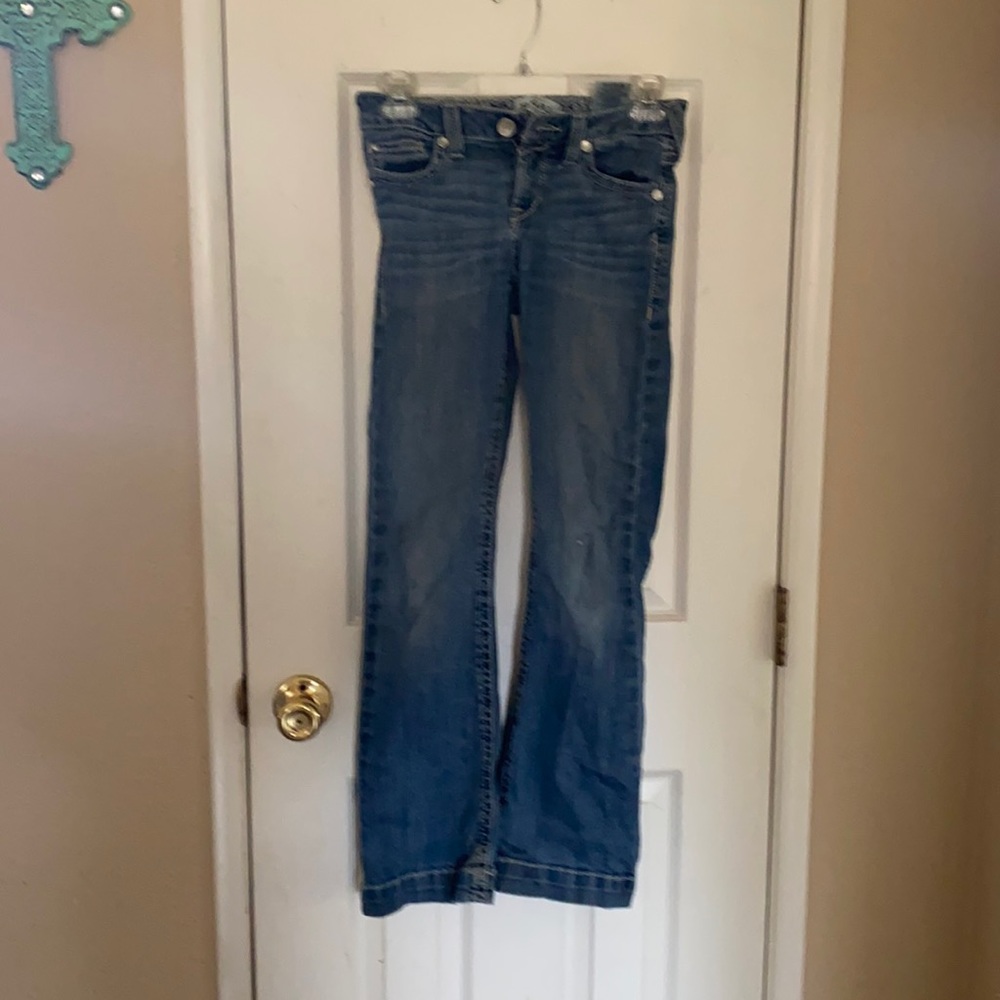 Ariat girls size 10 wide leg blue jeans
